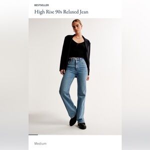 Abercrombie and Fitch 90s Relaxed fit NWT- medium wash 27R